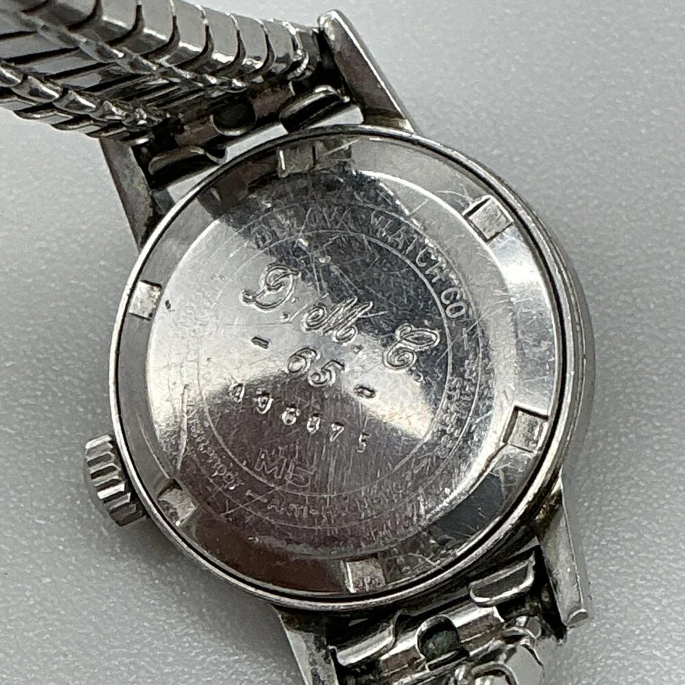 Vintage Bulova 1965 Womens Watch 20mm Silver Tone Swiss Expansion Manual Wind